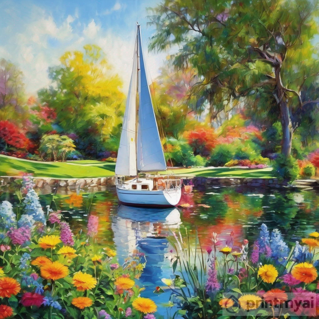 Sailing Adventure on a Sunny Day Amidst Colorful Gardens & Wildlife