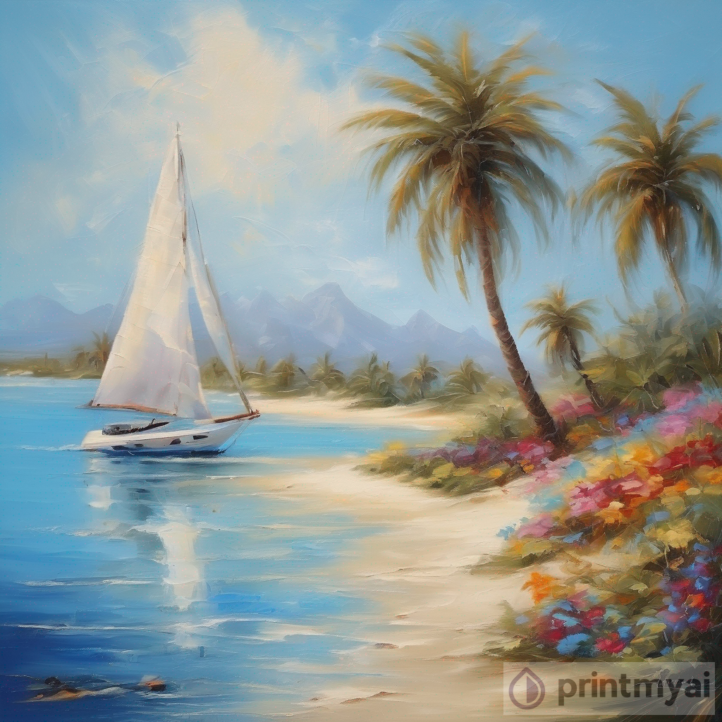 Sailing Through the Colorful Gardens and Wild Life: A Gorgeous Oil Painting