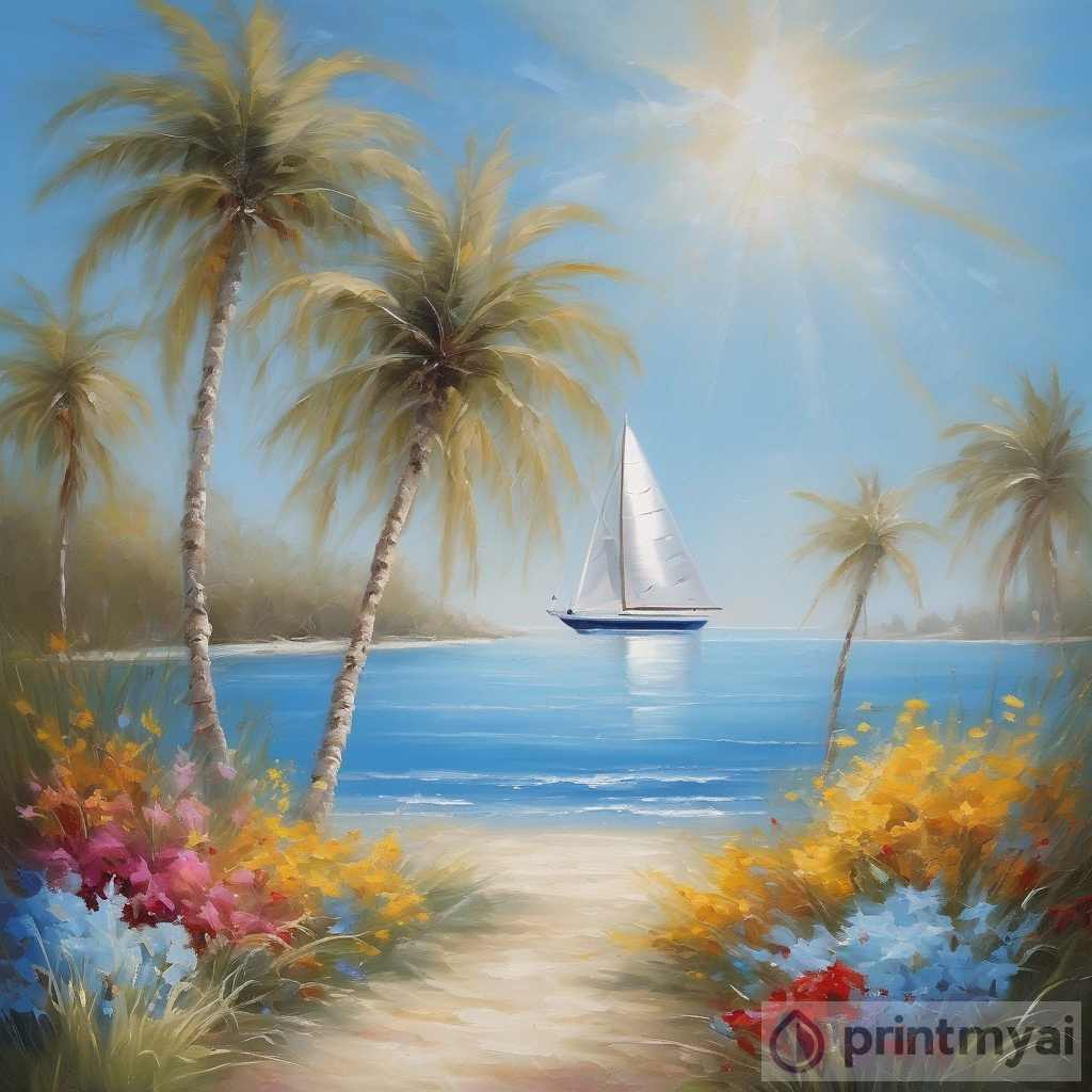 Experience a Sunny Day in Paradise through Oil Painting