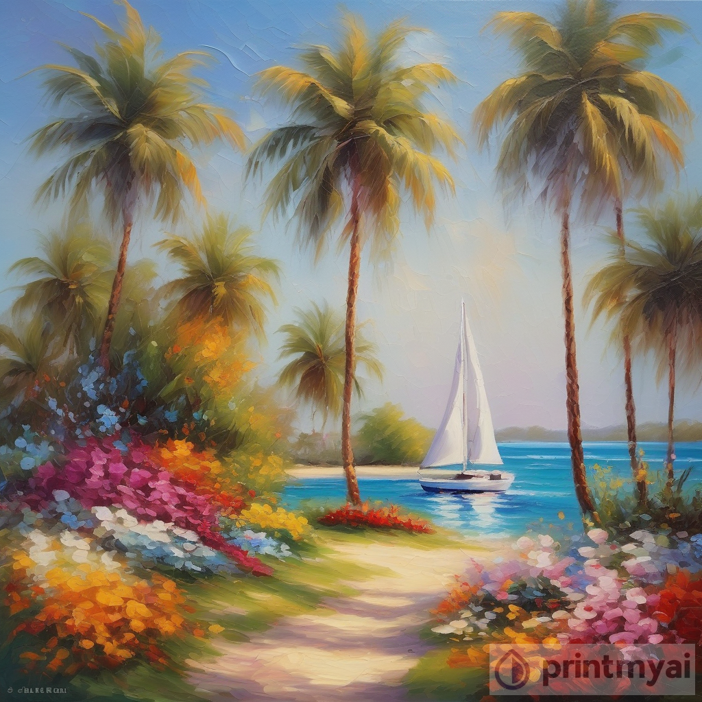 Serenity by the Shore: A Captivating Oil Painting of a Sandy Beach