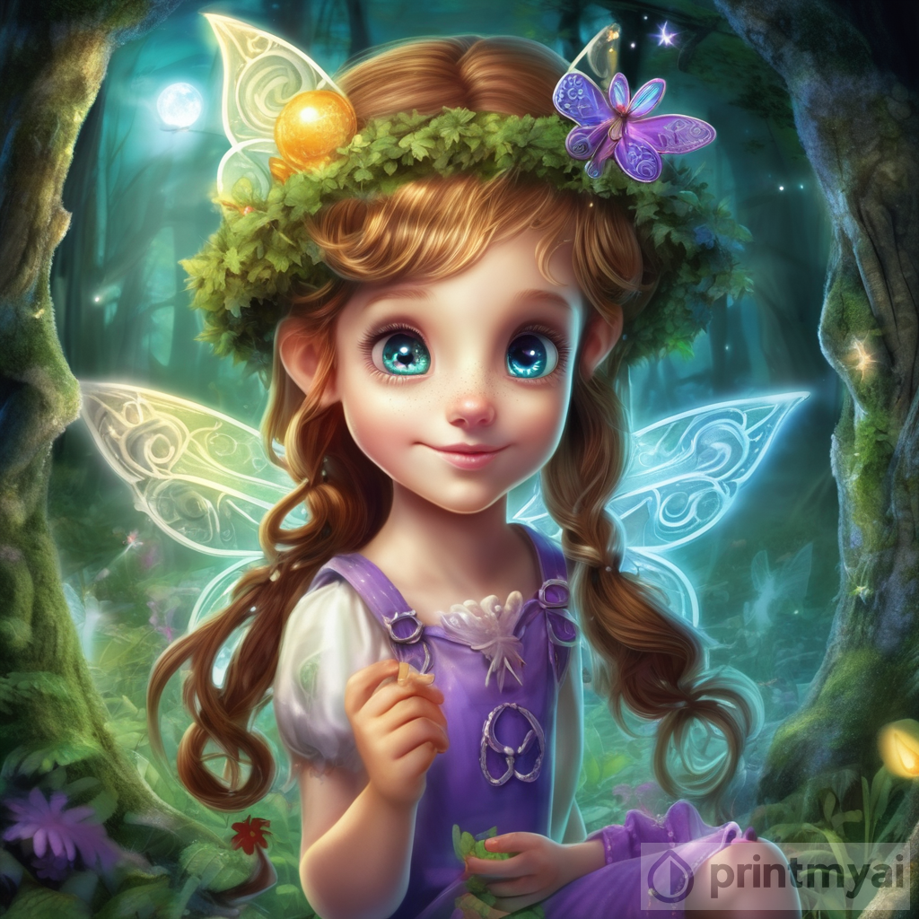 Exploring the Mysteries of an Enchanted Moonlit Forest with Magical Fairies