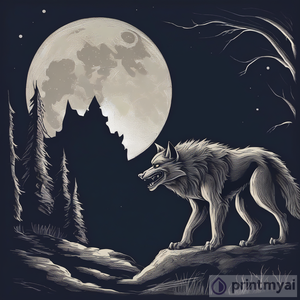 Werewolf Howling Under Moon | Unleashing the Eerie Tale of the Lupine Creature