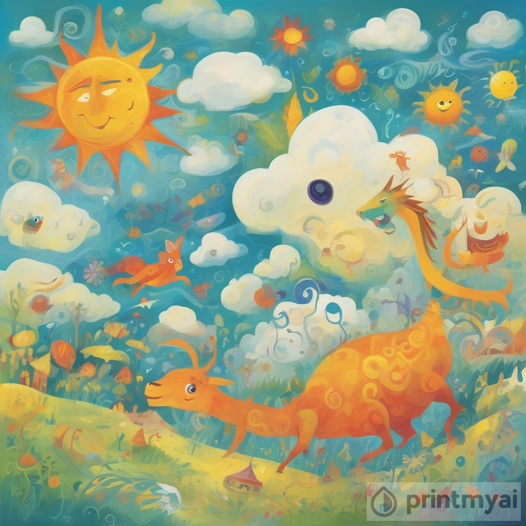Living Weather: A Whimsical Encounter with Sunny and Mischievous Creatures