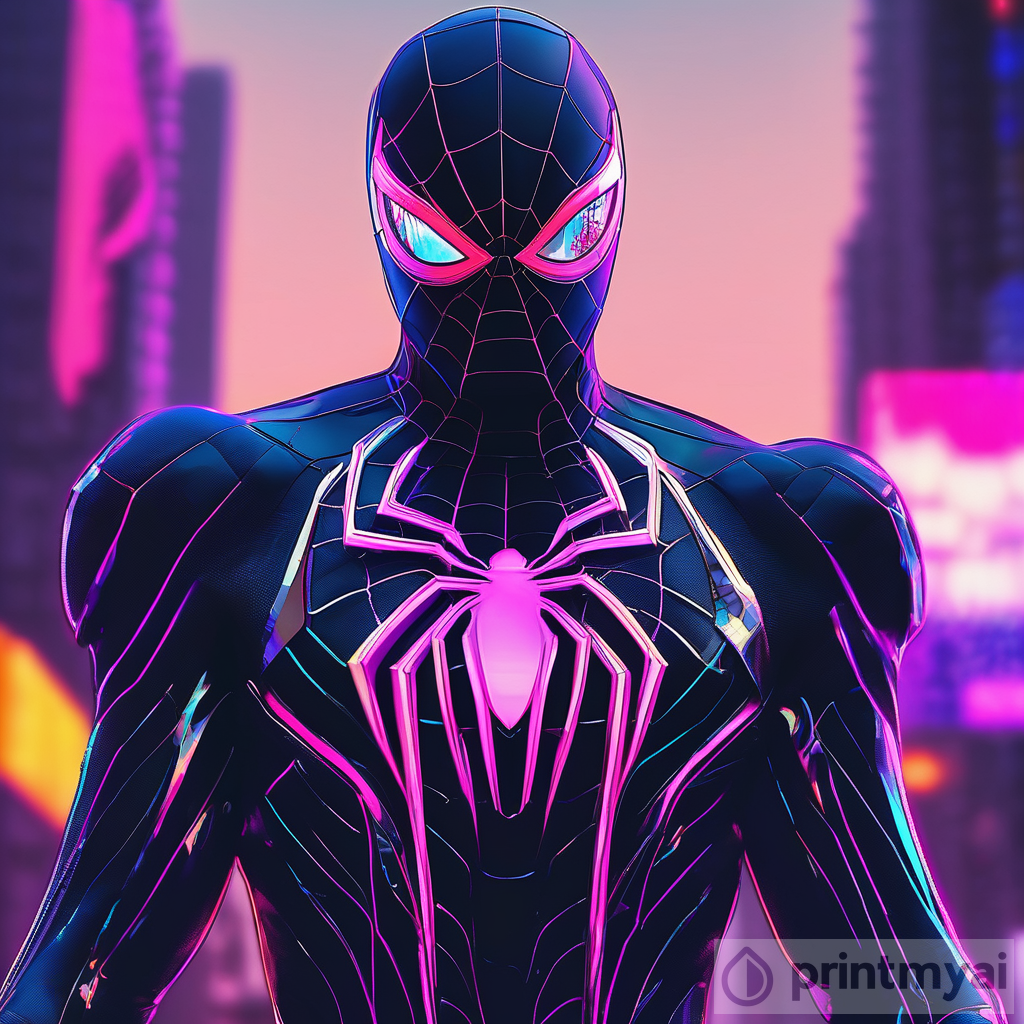 The Neon-Black and Electric Silver: Embracing the Futuristic Arachnid Hero