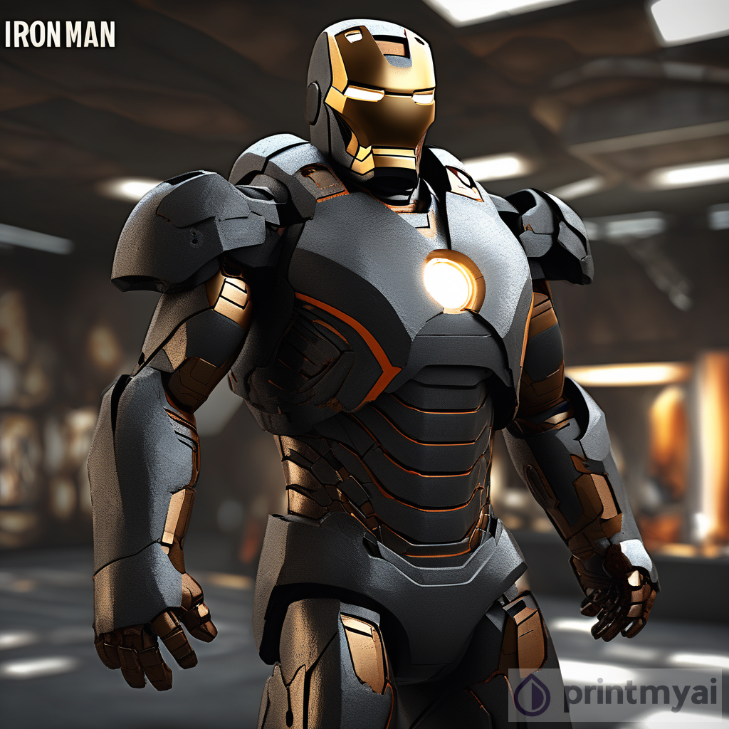 Iron Man 2: Rendered in Unreal Engine | Dark Gray and Bronze | Texture-Rich Compositions