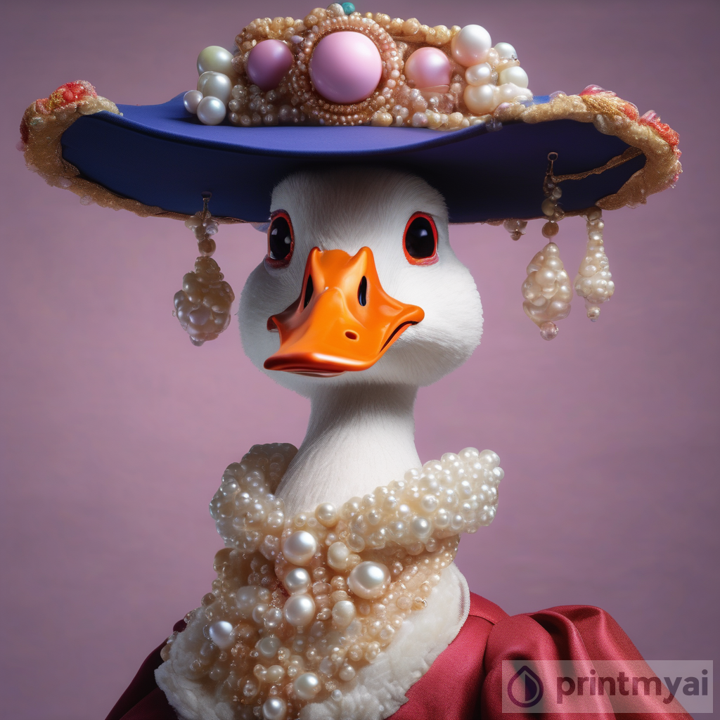 Captivating Portraits: An American Goose in the Style of Rachel Maclean and Anime-Inspired Character Designs
