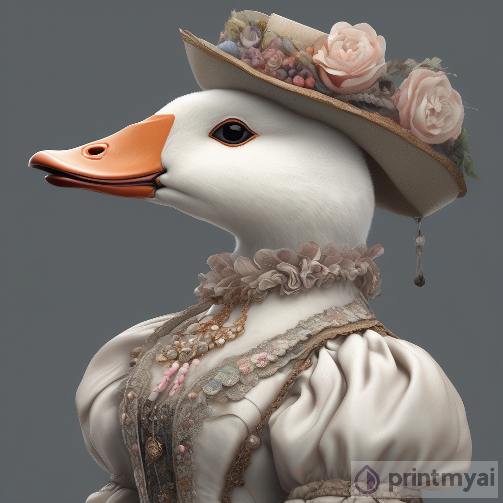 Freya: The Norwegian-Inspired Female Goose Character with Avian Illustrations