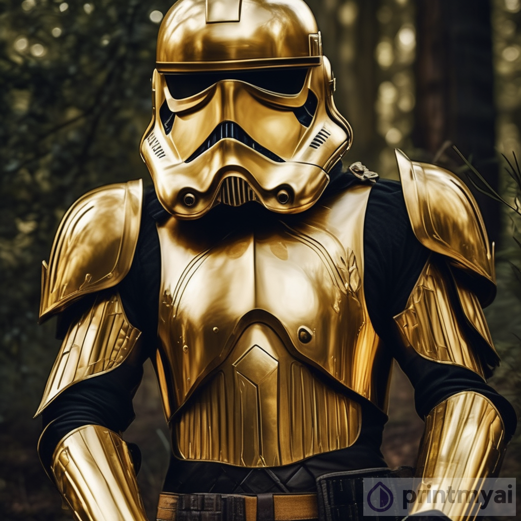 Star Wars Trooper Armor: A Mesmerizing Fusion of Golden Palette, Hyper-Realistic Animal Illustrations, and Mesoamerican Influences