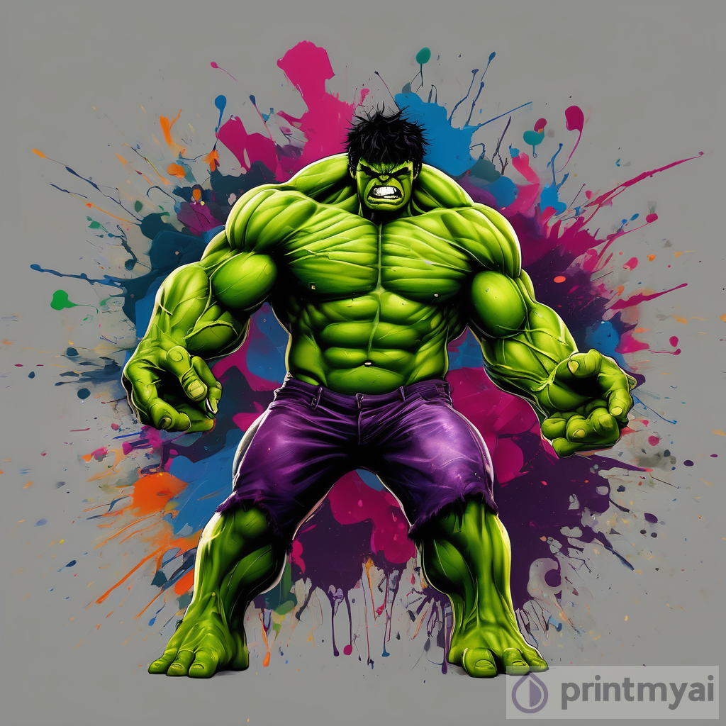The Hulk: Exploring the Explosive Graffiti Style in High Definition 8K HDR