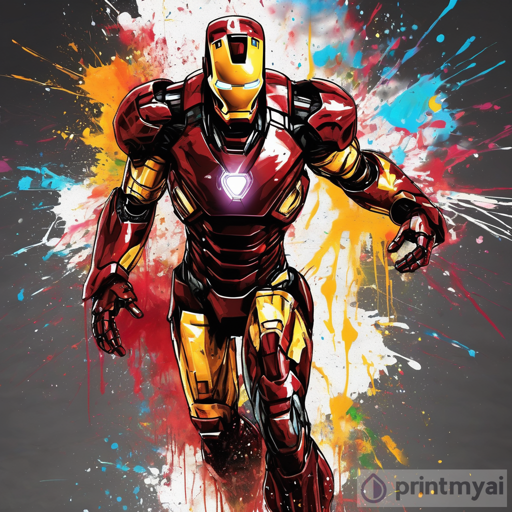 Graffiti Style meets Iron Man in Stealth Suit: A High Definition Masterpiece