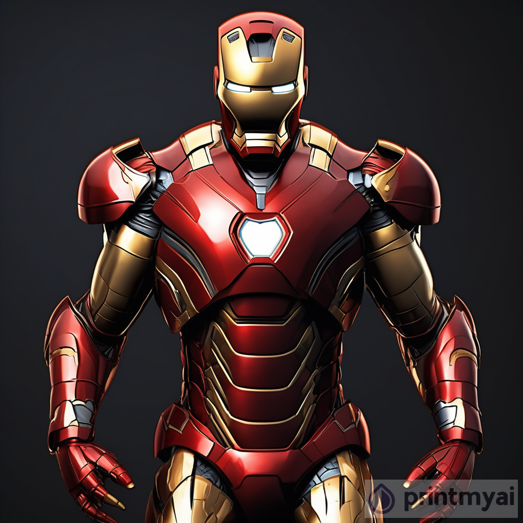 Lifelike Portrayal of Iron Man in Photorealistic Red and Gold Armor | 8K HDR Ultra-High Definition