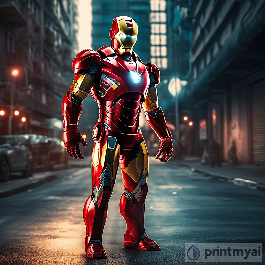 Vibrant Style: Iron Man in a Powerful Stance | 8K HDR