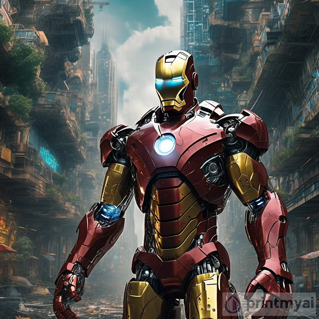 Bio-Mechanical Iron Man Suit: Uniting Man, Machine, and Nature