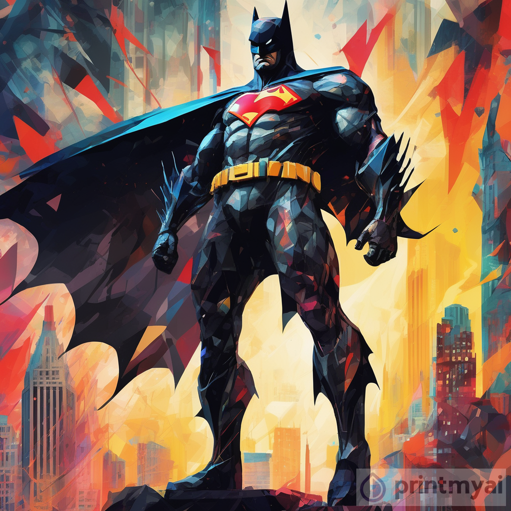 Avant-garde Fusion: Batman's Shadow and Superman's Light