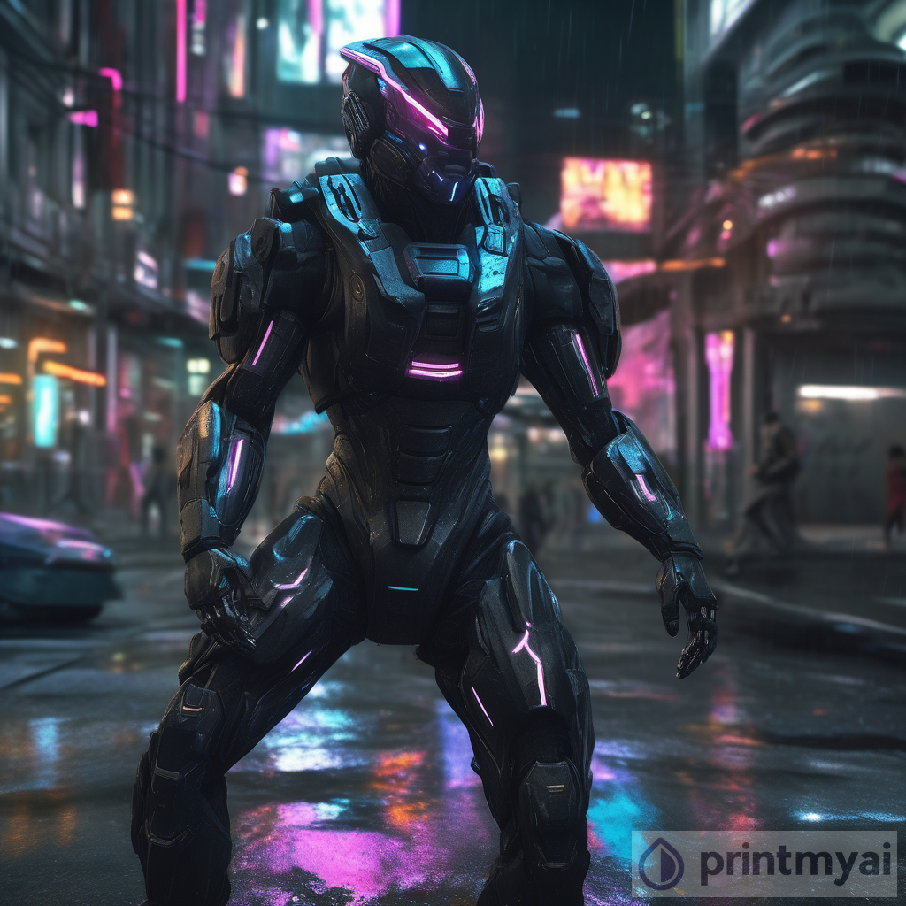 Neon Prowler: Stealth Infiltration Exo-Suit Specialist - 8K HDR
