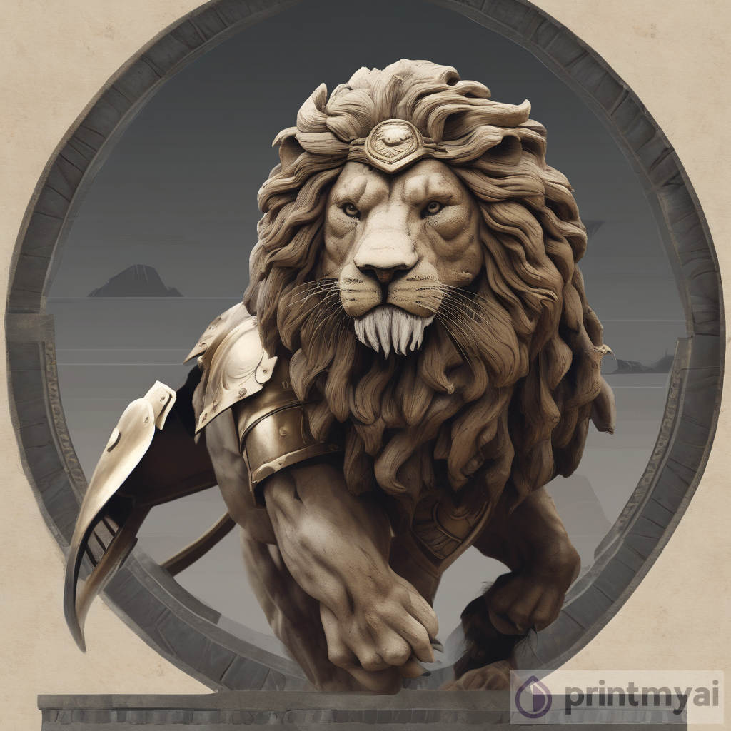 The Untamed Fury: Gladiator Lion