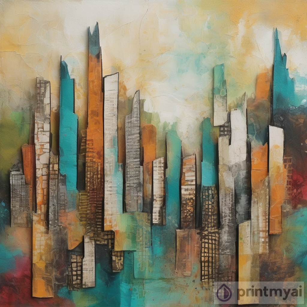 Cityscapes and Natural Landscapes: The Harmony of Abstract Mixed-Media Art