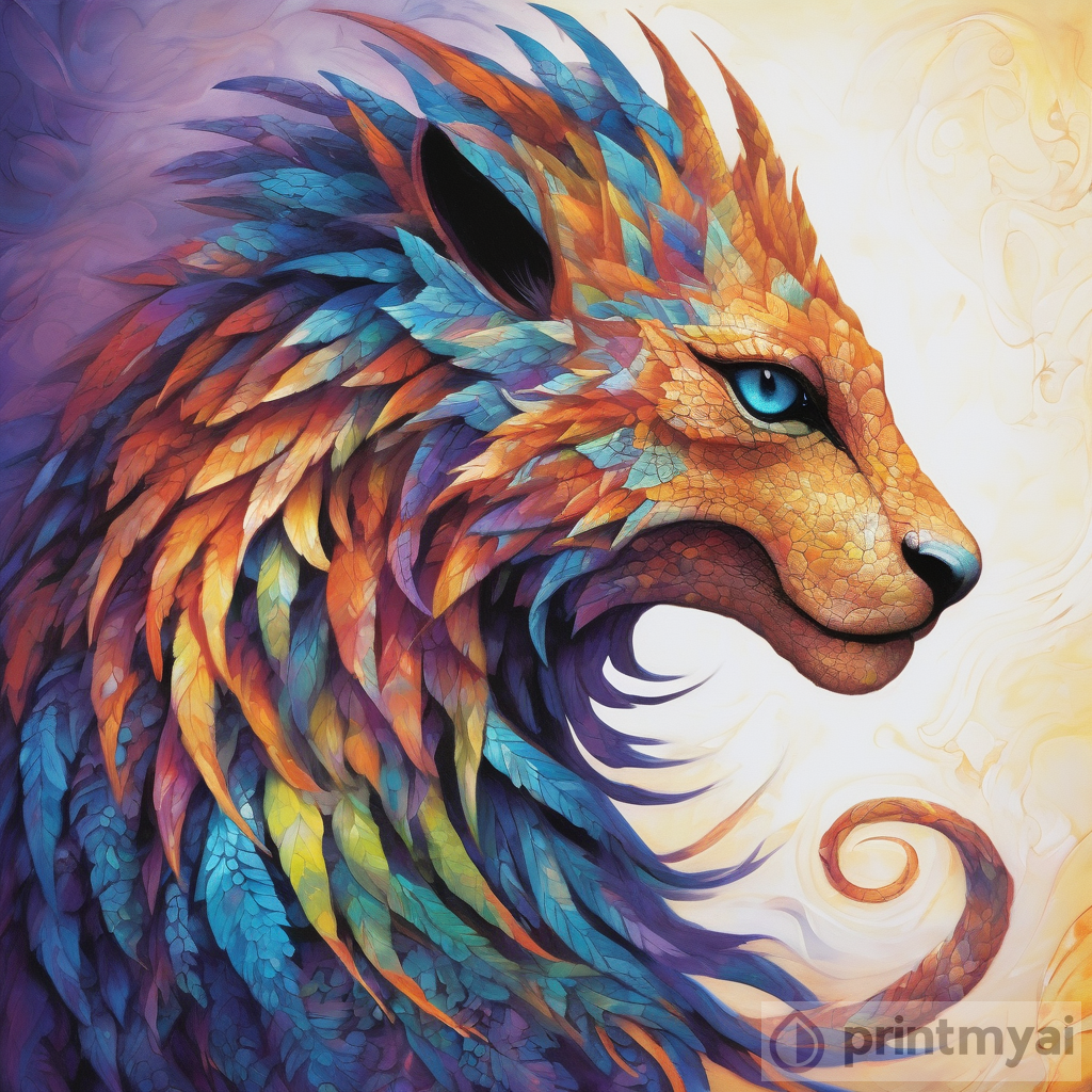 Imagining Animals with Vibrant Glowing Patterns: A Breathtaking Artwork