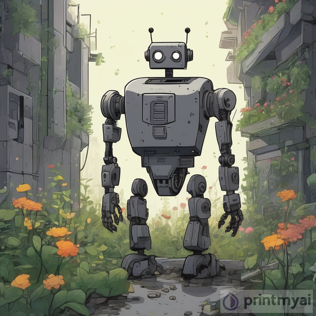 The Solitary Robot: A Hidden Radiant Garden in the Heart of Abandonment