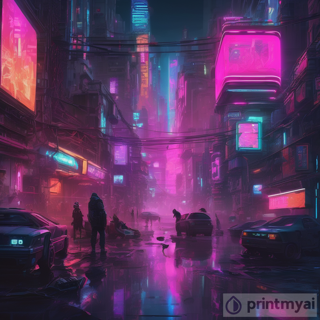 Neon Dreams: Cyberpunk meets Impressionism in Futuristic Cityscapes