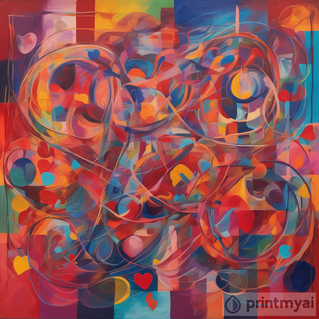 Exploring the Complexity of Love Through a Vibrant Abstract Artwork