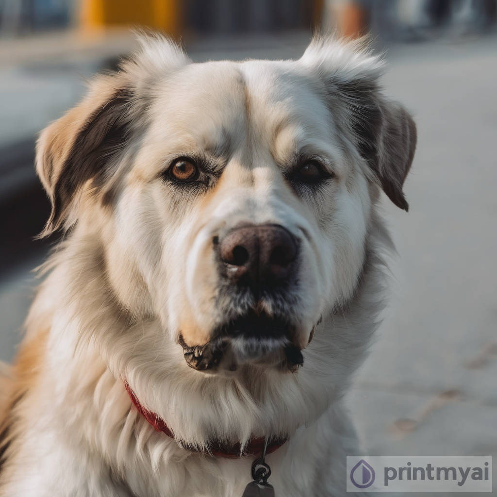 Up-Close Look at a Playful Pup: Close-Up Dog Art