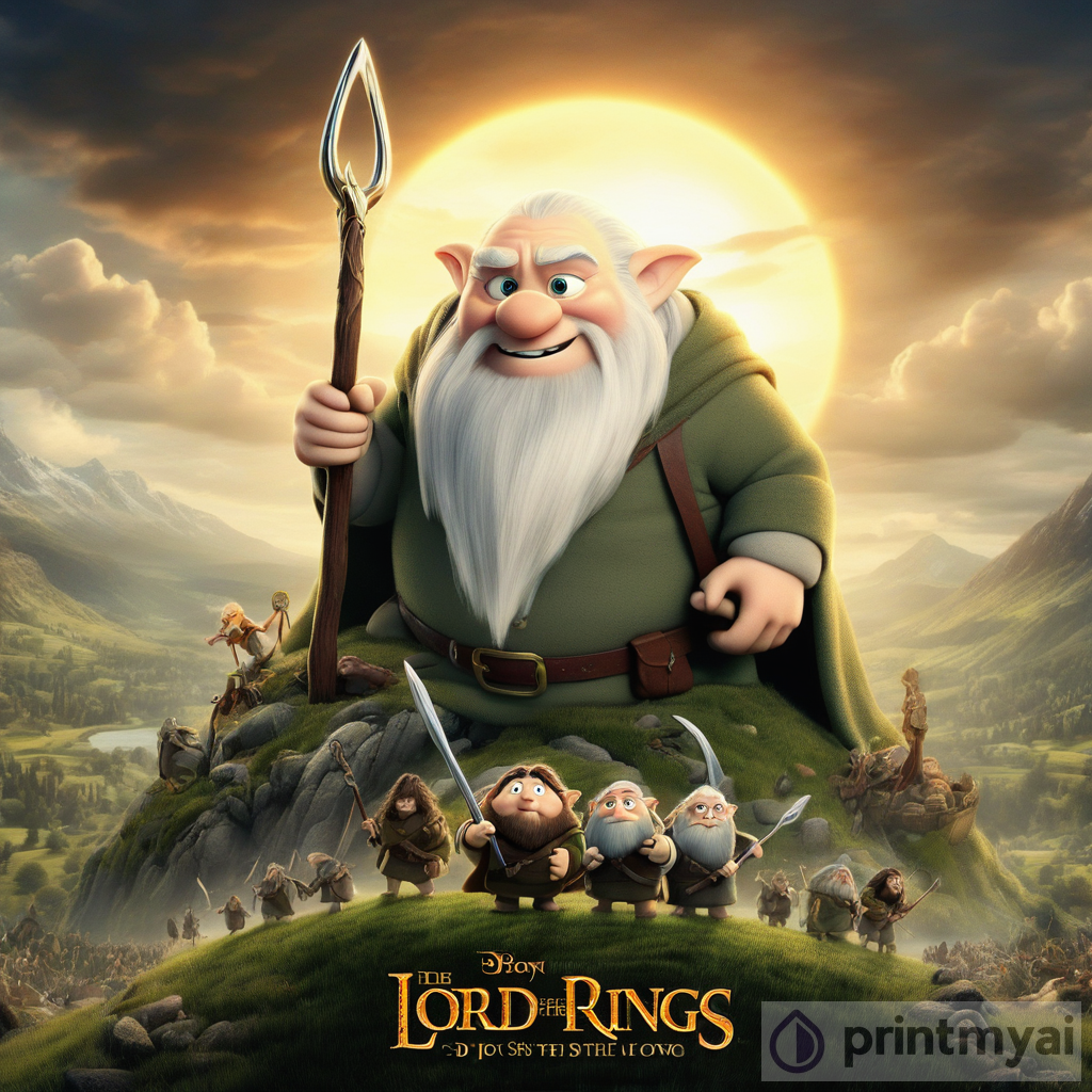 New Lord of the Rings Poster in 3D Pixar Style