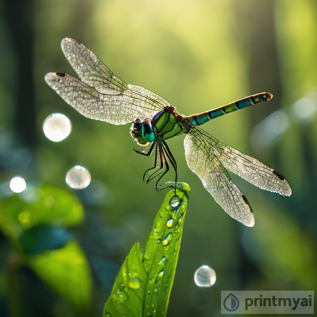 A Captivating Encounter with Nature: Dragonflies in the Forest