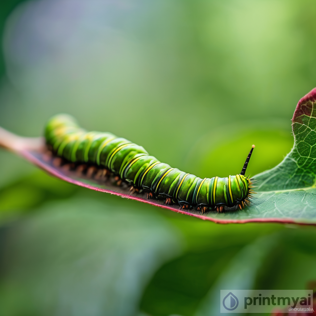 Discover the Beauty of Macro Photography: A Detailed Photo of a Realistic Caterpillar