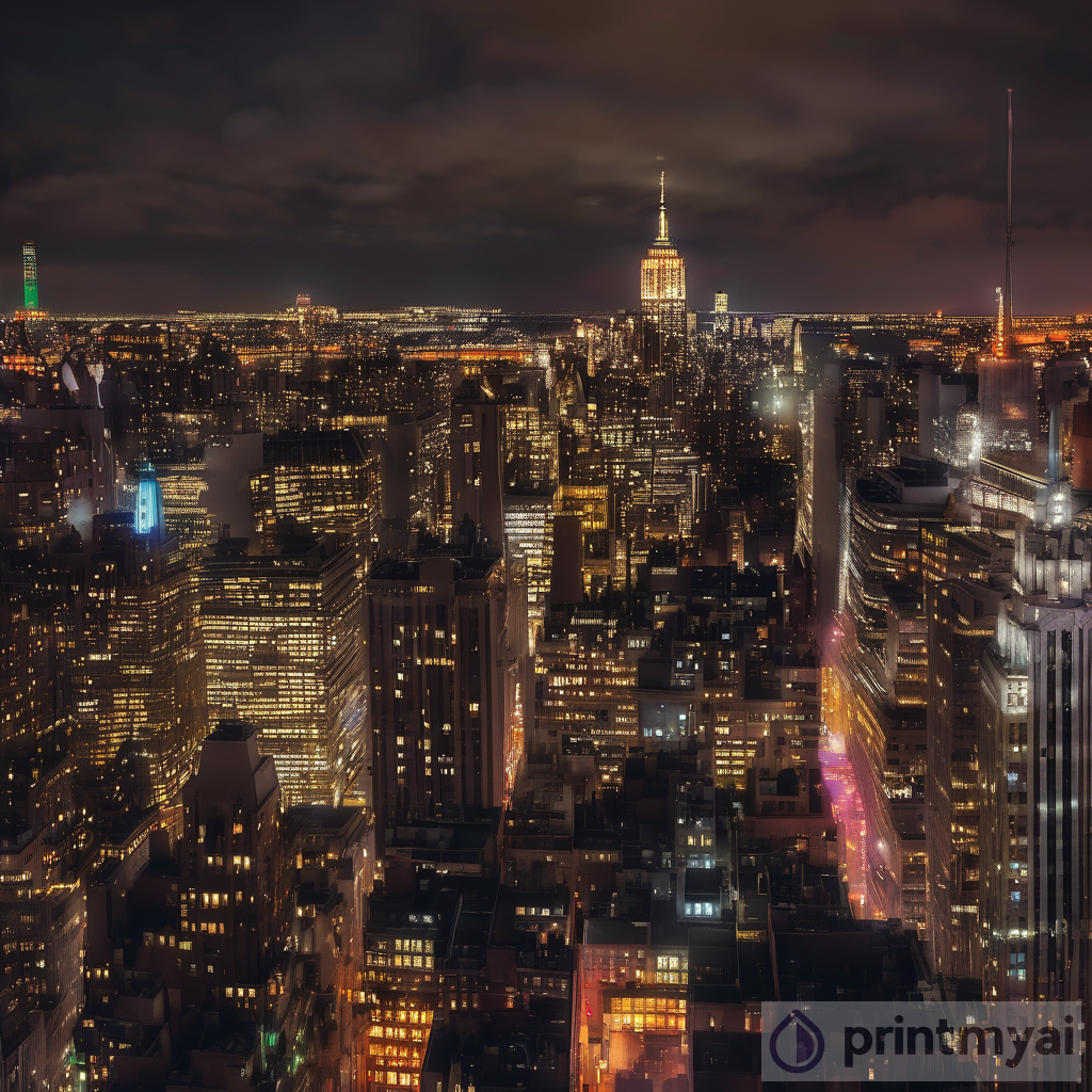 Capturing the Vibrant Urban Life: A Detailed Nighttime Photography of New York City