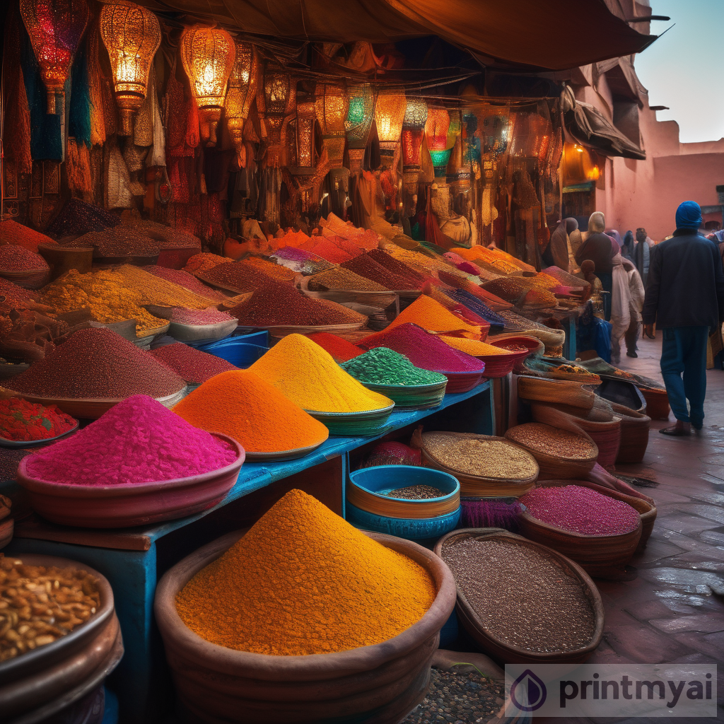 Exploring the Realistic Colors and Vibrant Atmosphere of Marrakech's Market