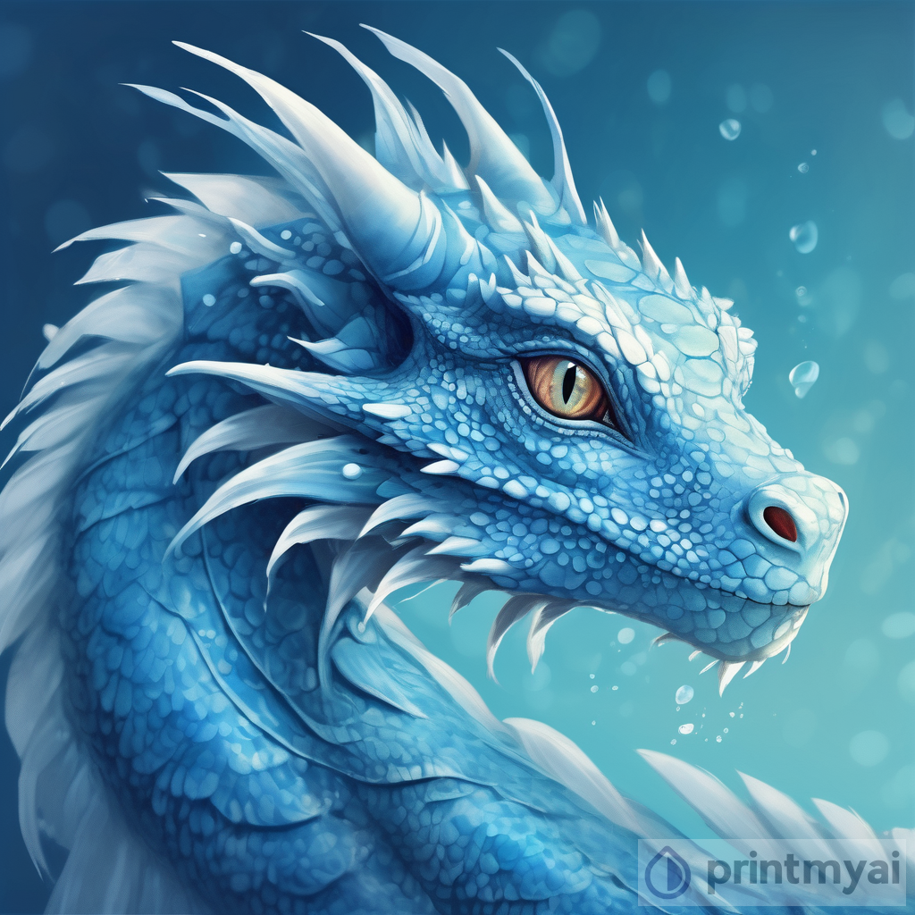 The Majestic Water Dragon: A Glimpse into a Fantasy Stile Art