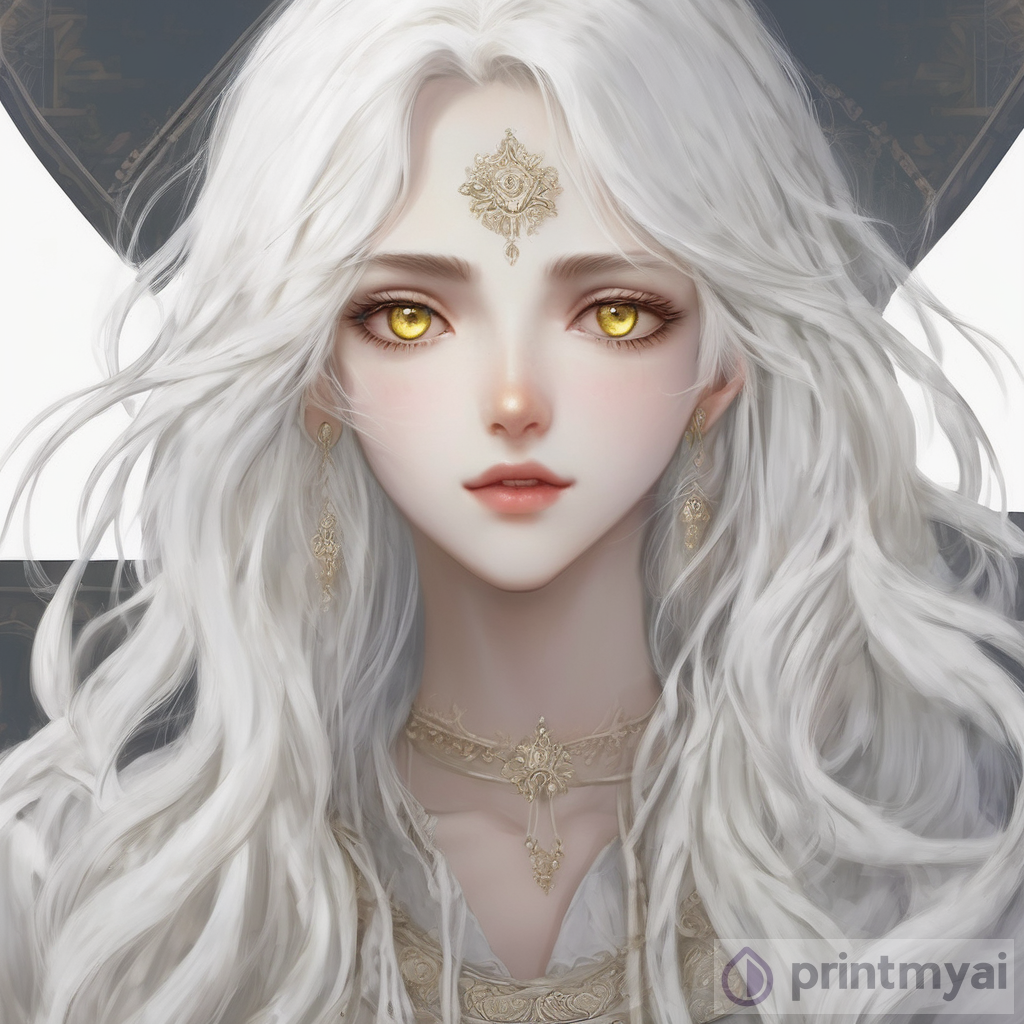 Amiza: The Elegant Gambler with Long White Hair and Yellow Eyes