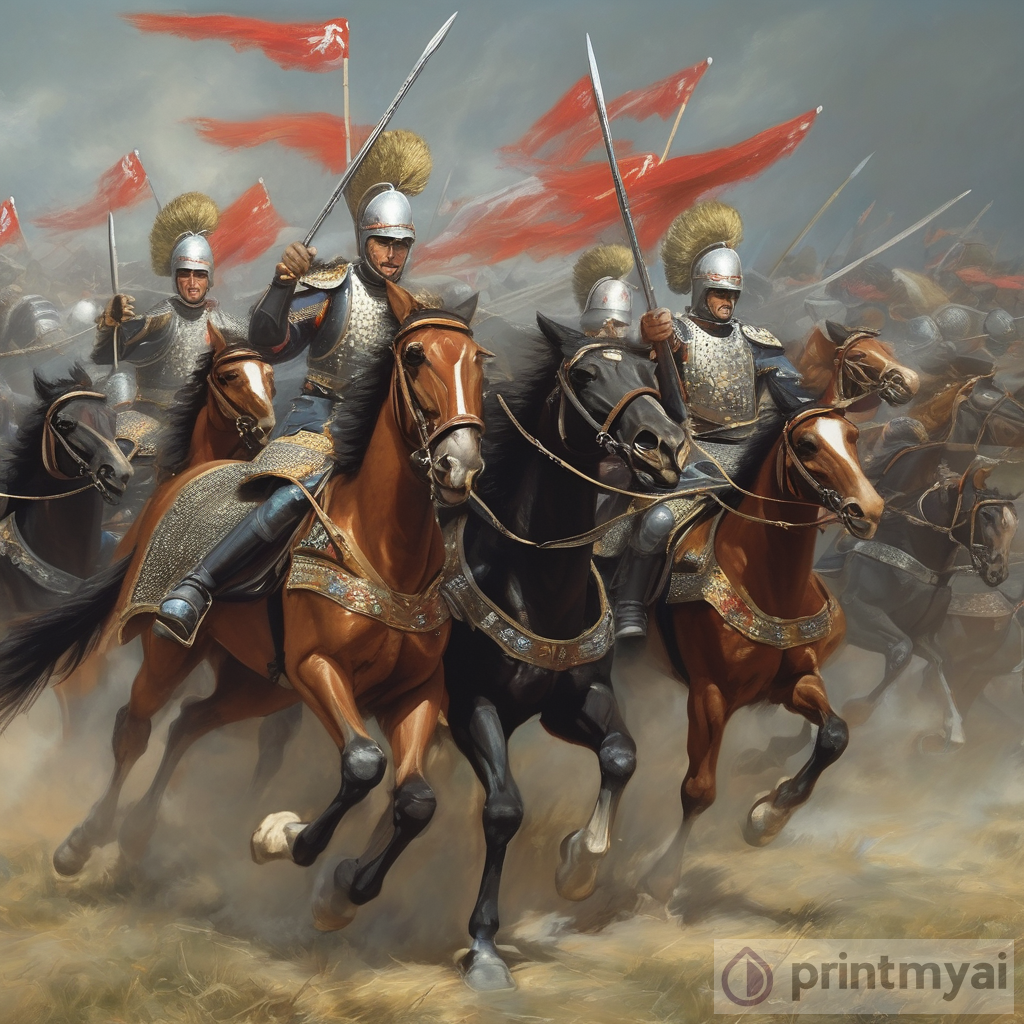 The Majestic Rush of Polish Hussars with Wings