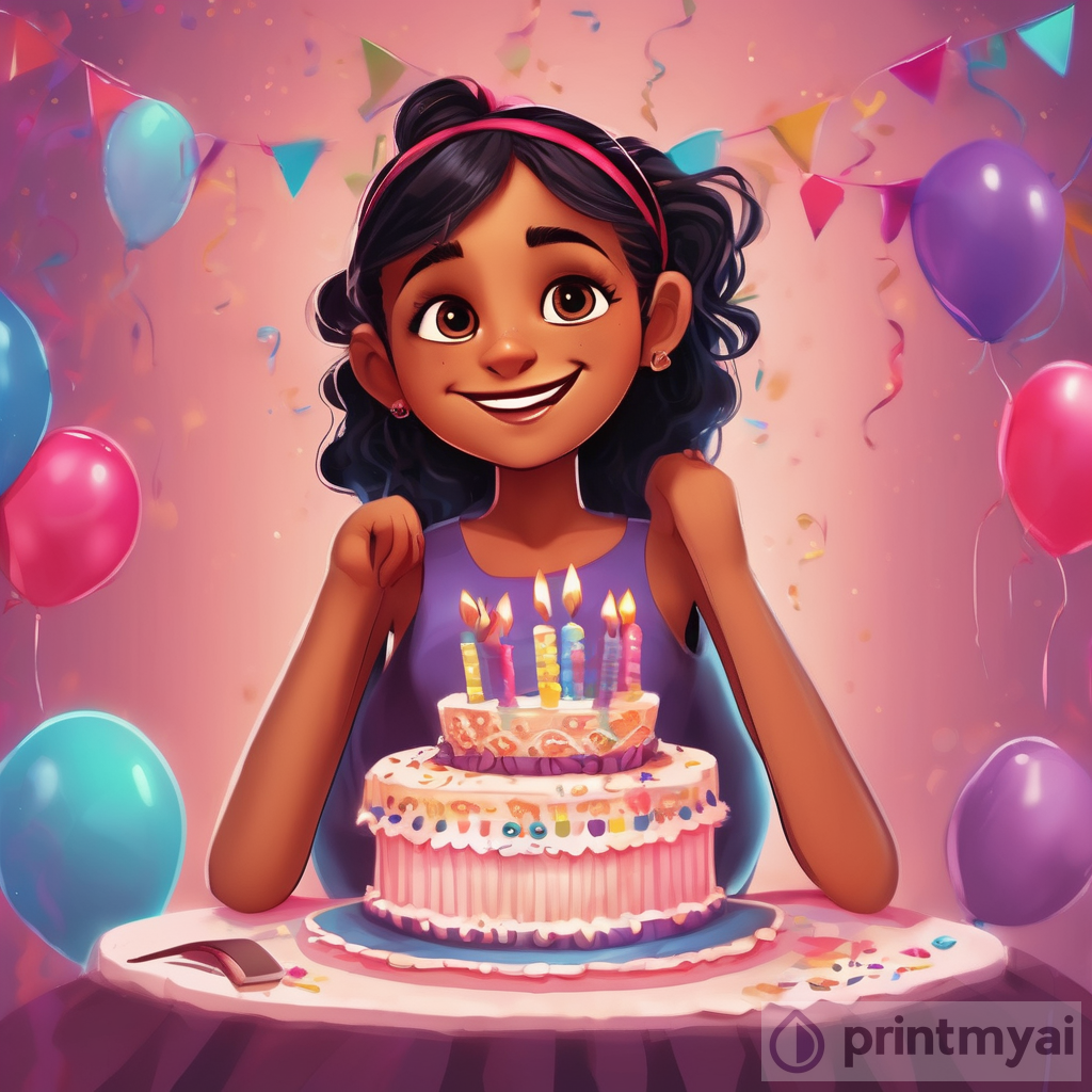 The Sweet Celebration: A Girl and her Birthday Cake