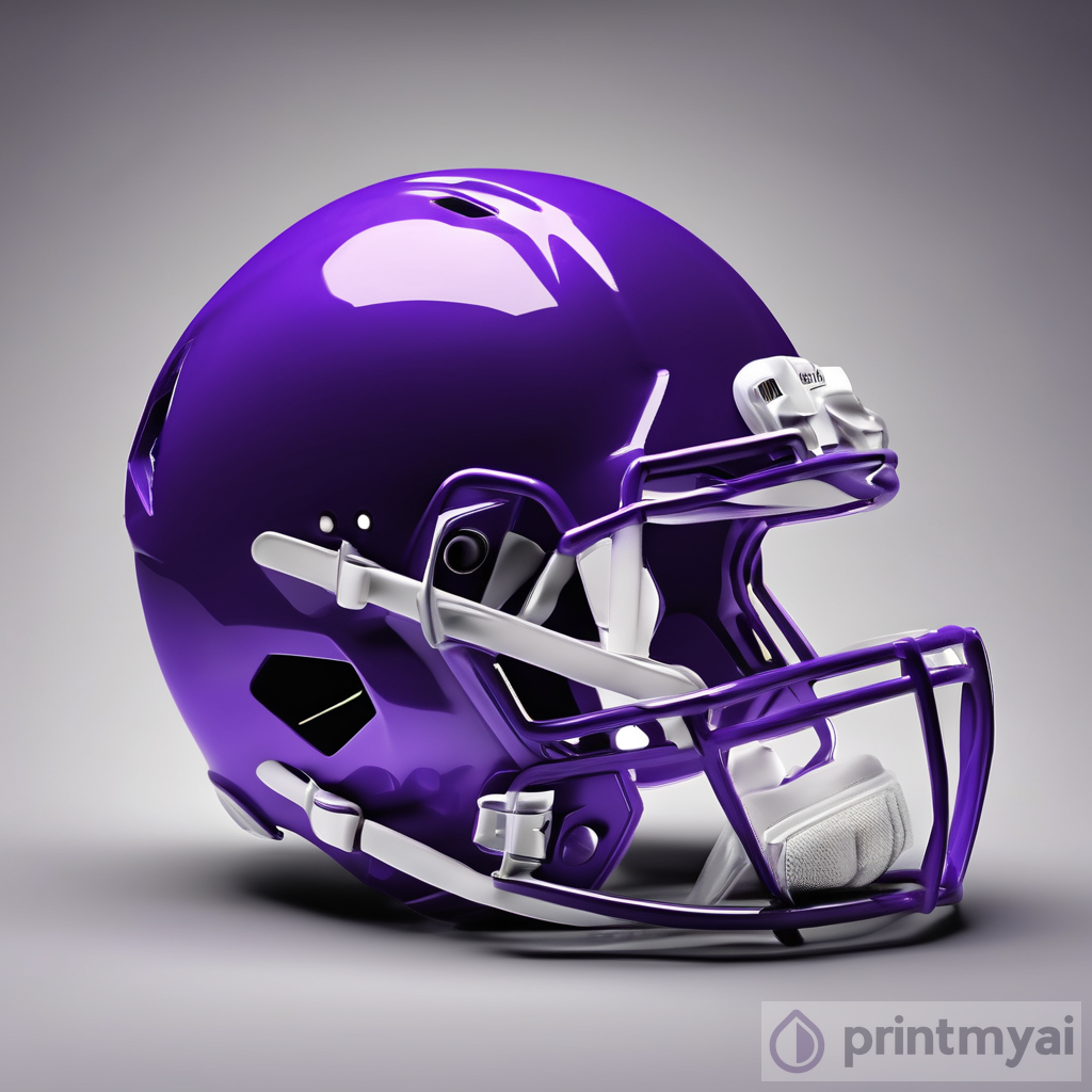 The Vibrant Purple Football Helmet: A Glimpse into Artistry