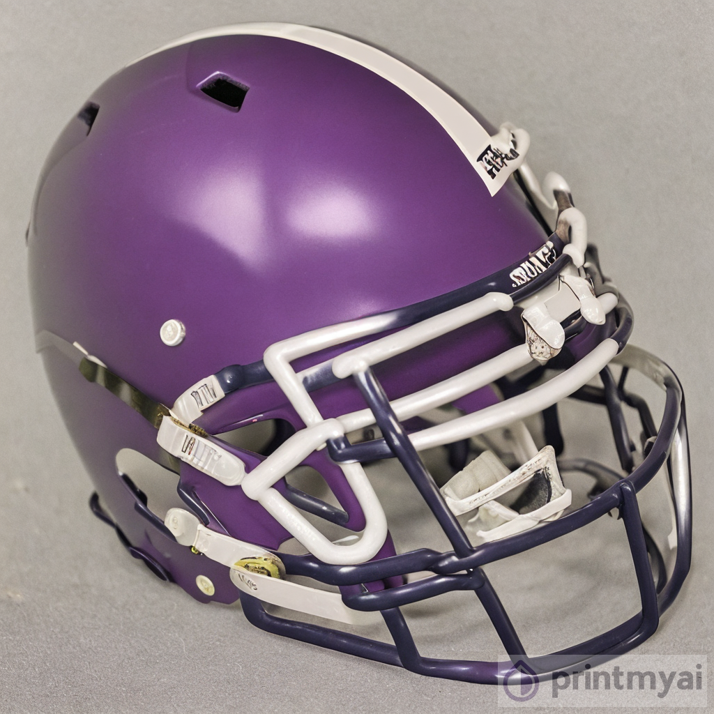 The Beauty of a Purple Football Helmet PrintMyAi