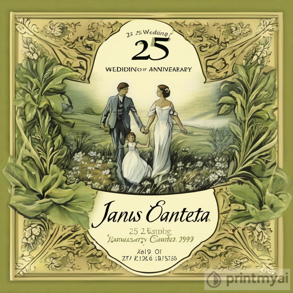 Celebrating 25 Years of Love: Janusz and Żaneta's Anniversary Bottle Label