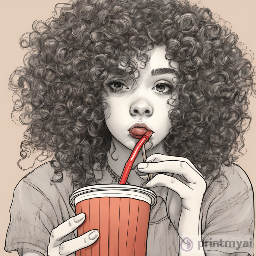 The Quirky Adventures of a Curly Haired Girl with a Big Straw