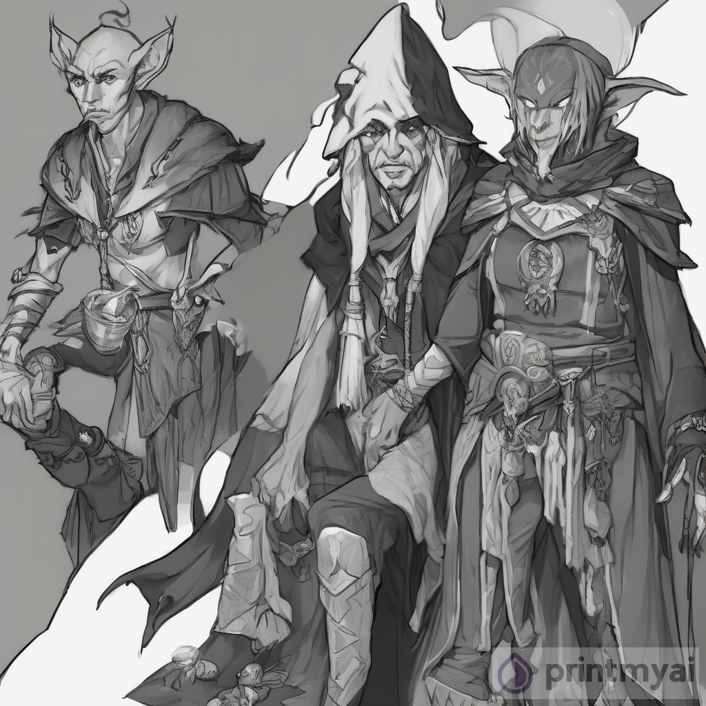 Exploring the Mystical World of an Elf Man Warlock in Dungeons and Dragons
