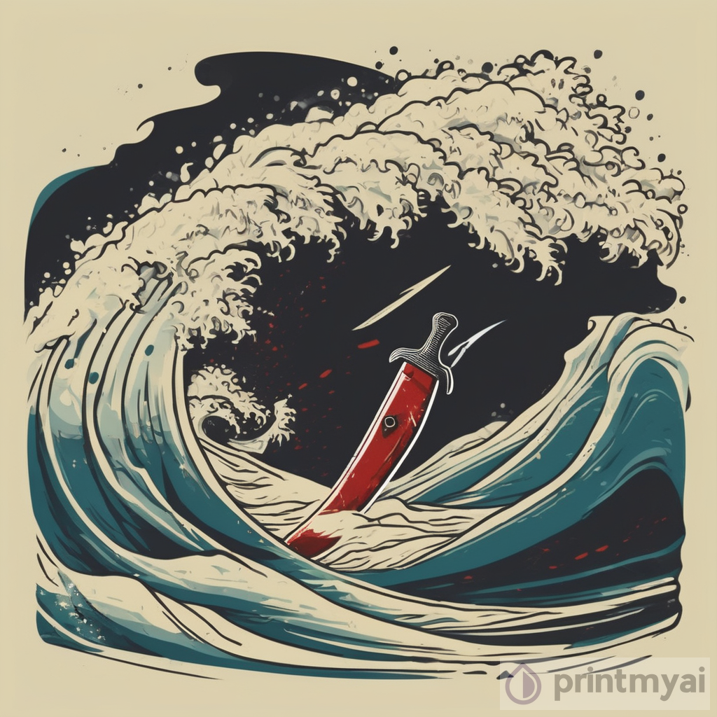The Deadly Wave: A Naive Style Art Description