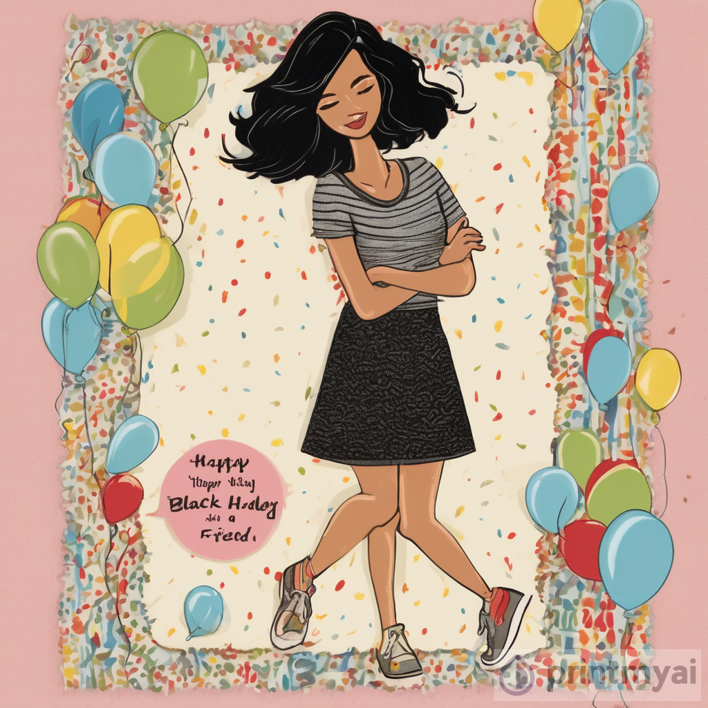 Black Hair Birthday Card: Celebrating a Friend's Special Day