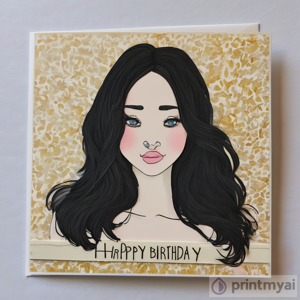 Celebrating with Style: A Birthday Card for Your Black-Haired Friend