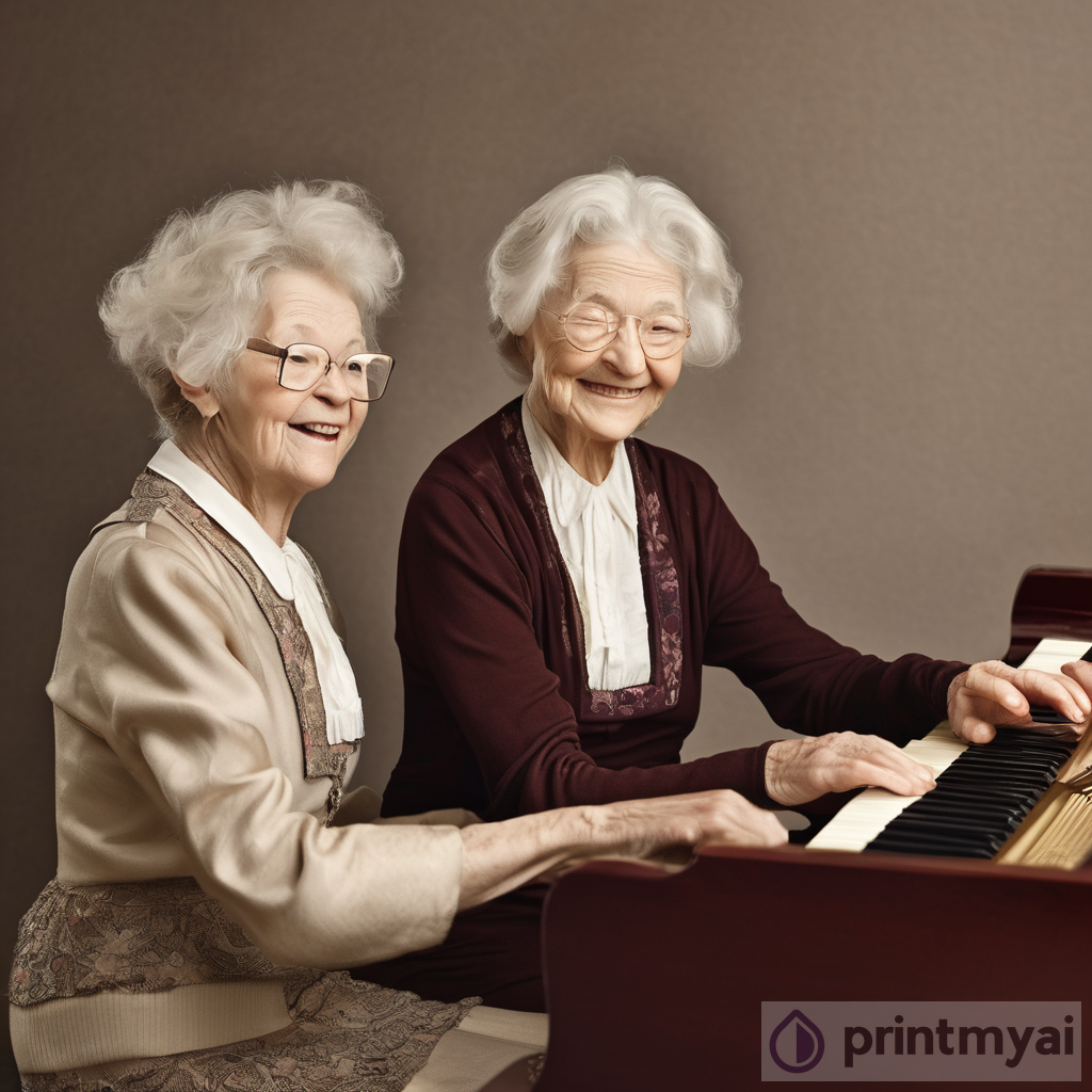 The Joy of Music: Two Elderly Ladies Bond over Piano Duets