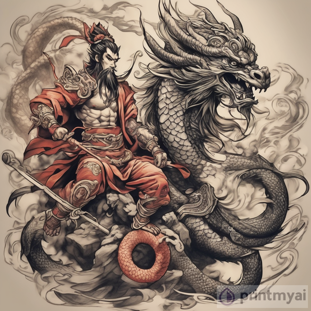 Dragon and Monkey King Tattoo: Embracing Mythology and Symbolism