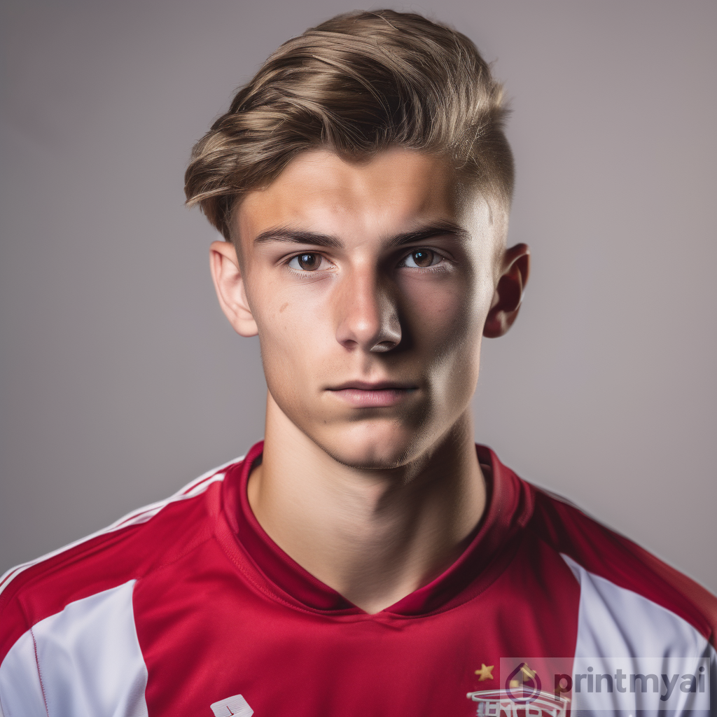 Capturing the Essence: Detailed Headshot of a Talented 21-Year-Old Austrian Soccer Player