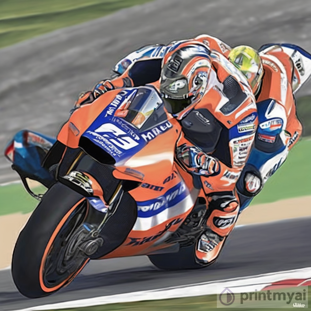 Realistic MotoGP Art: Adrenaline and Speed