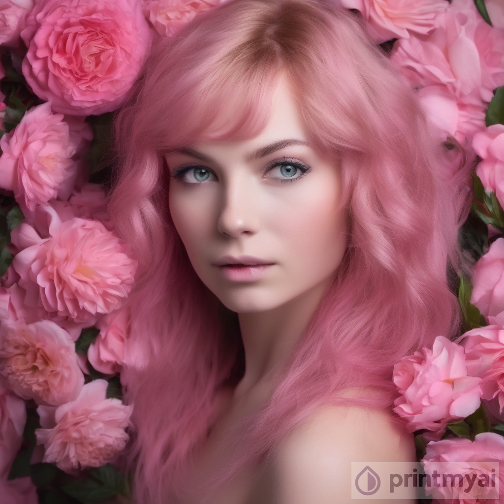 A Vibrant Portrait: Azalee, a Woman with Pink Hair and a Mysterious Gaze