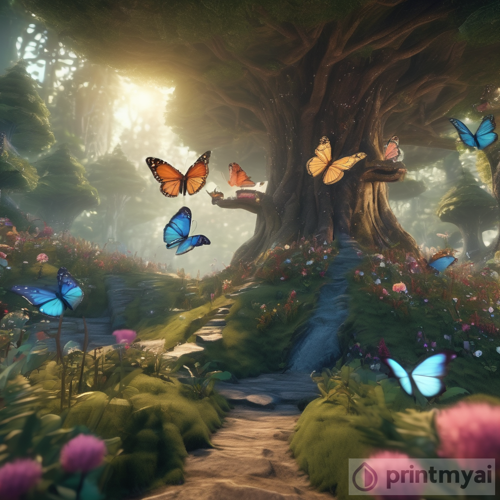 Enchanting Fairytale Forest: A Captivating 3D Visualization