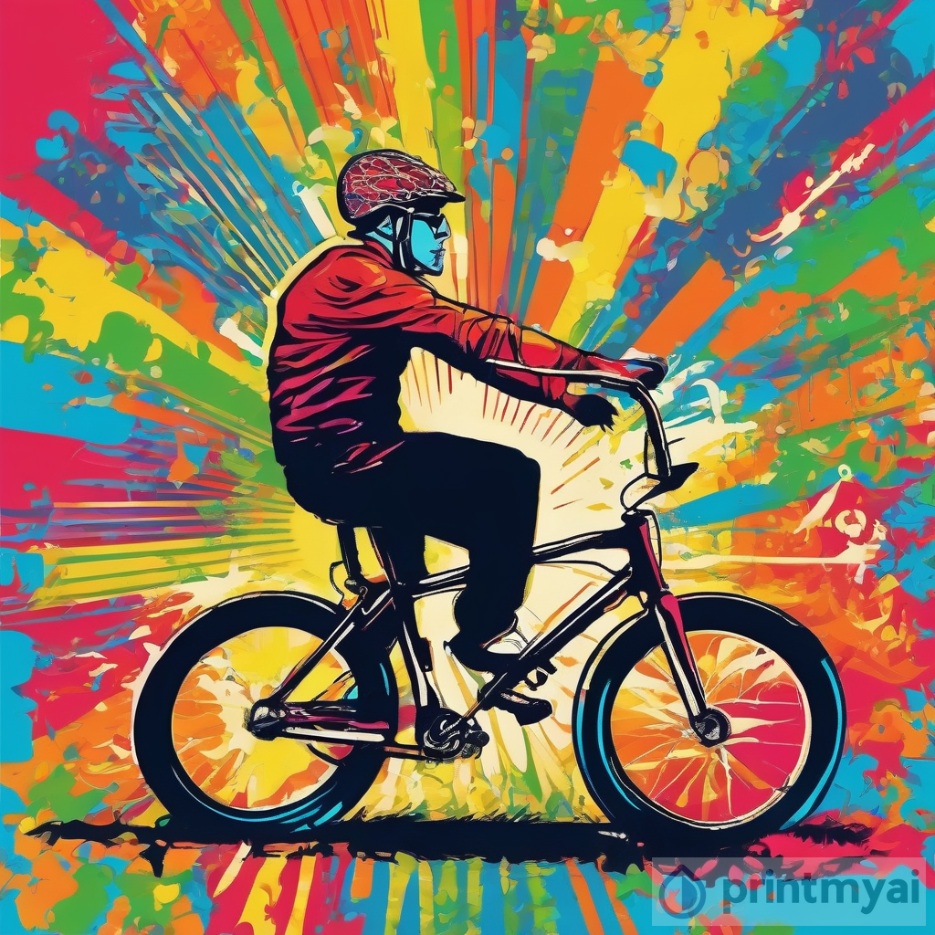 Funky Pop Art Bicycle Rider Decor